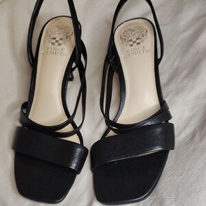 Vince Camuto Elegant Black Strappy Heels